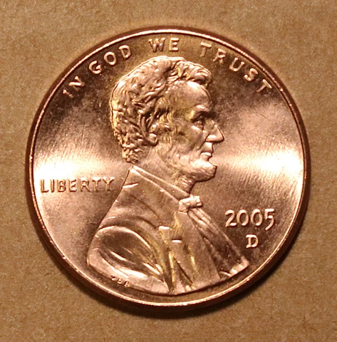 2005 D Lincoln Memorial cents  BU Cover