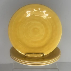 Pier 1 Melamime Mittagessen Salat Teller 4er Set Gelb 8" - Bild 1 von 2