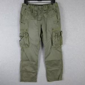 Alpha Industries Pants Womens 29 Olive Green Cargo Streetwear Casual Hip Hop - Picture 1 of 12