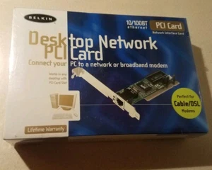 Belkin Desktop Network PCI Card 10/100BT Ethernet NOS Sealed in Box - Picture 1 of 3