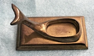 Messing Pfeifenständer Walschwanz 4,75"x 2,5" Vintage - Bild 1 von 8