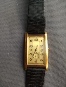 Vintage Art Deco 1930 Longines 18k Solid Gold Men’s Tank Watch Patek Era - Picture 1 of 7