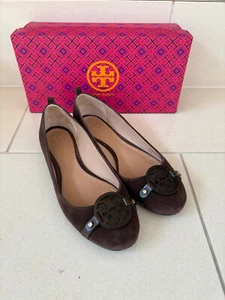 Bailarina TORY BURCH Mini Miller Coconut US7,5 37,5 casi NUEVA en EMBALAJE ORIGINAL marrón oscuro - Imagen 1 de 6