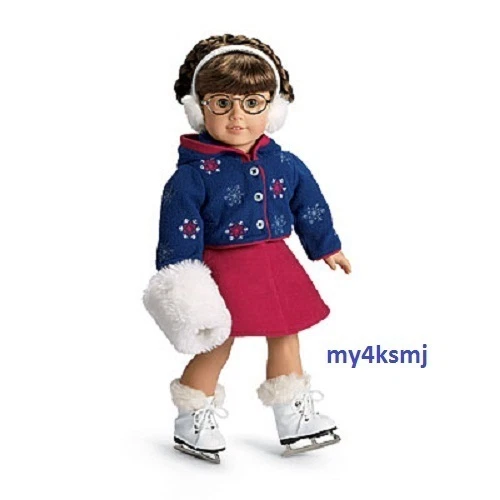 American Girl 18 Doll Molly S Skating Outfit and Fancy Ice Skates Retired