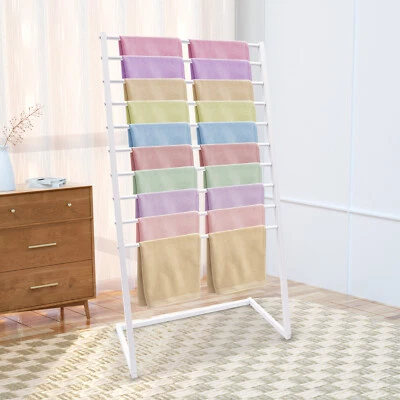 White Metal Scarf Display Stand Scarf Rack For Commercial Clothing Retail Store - Image 1 of 4