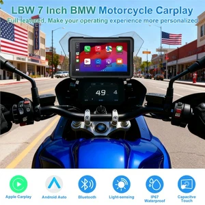 BMW Motorcycle CarPlay Android Auto 7" Touch Screen IP67 Waterproof GPS Nav - Picture 1 of 10