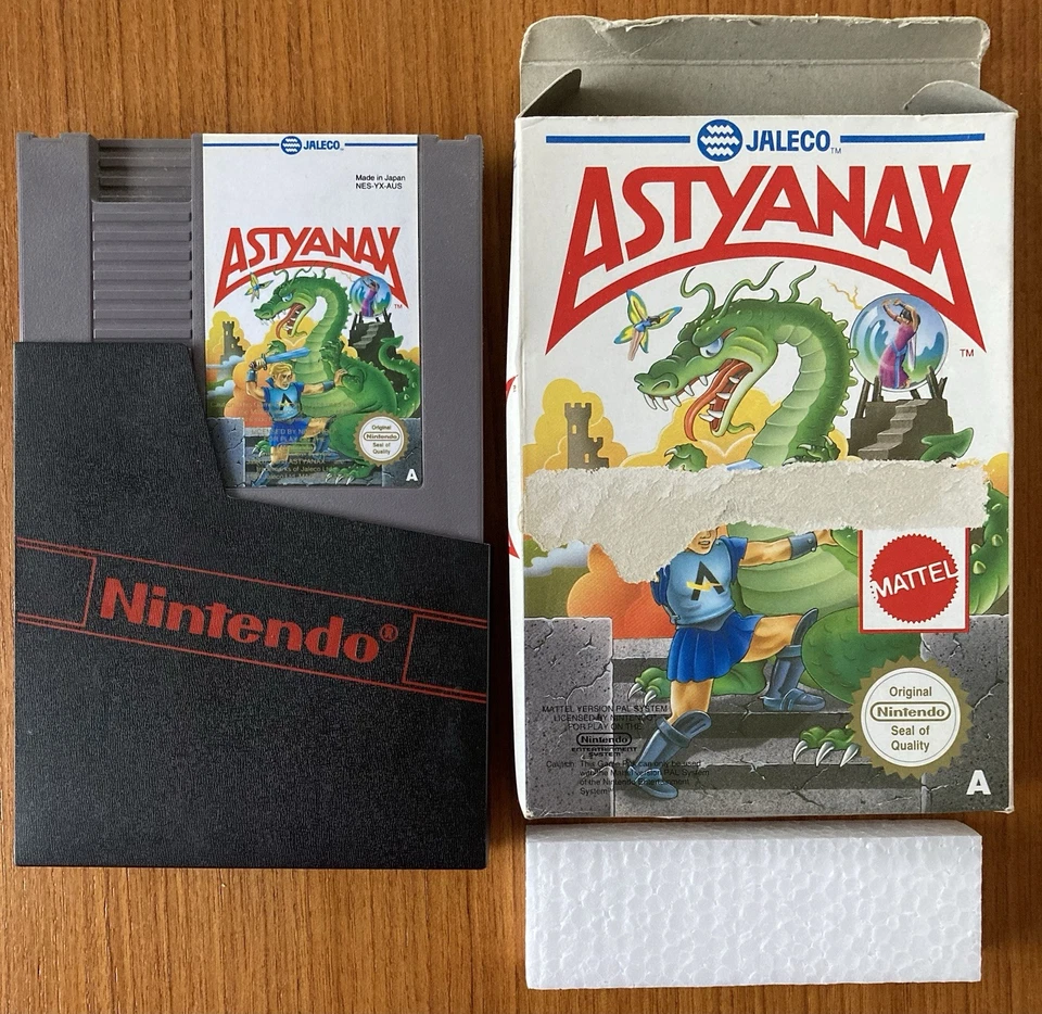 NES ~ ASTYANAX ~ Nintendo Game NES-YX-AUS Game Cart + Sleeve + Box Pal A - Image 1 of 4