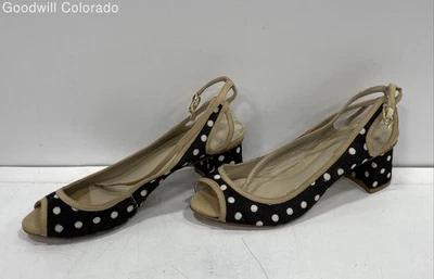 Women Vero Cuoio Guilhermina Black & White Slingback Heels Sz 7M - Image 1 of 4