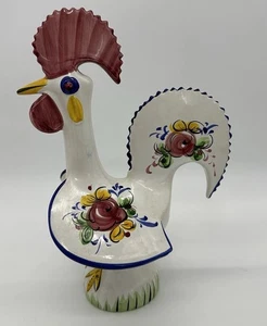 Vintage Hand-Painted Portuguese Ceramic Rooster 11” Tall – Galo de Barcelos - Bild 1 von 13