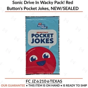 Sonic Drive en paquete loco! Chistes de bolsillo con botones rojos, NUEVO/SELLADO  - Imagen 1 de 7