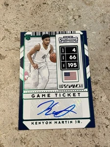 GREEN FOIL ROOKIE AUTO Kenyon Martin Jr 2020-21 Contenders Draft Picks PWE - Picture 1 of 2