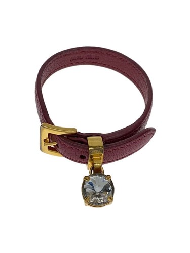 Bracciale MIU MIU pelle colore pietra rosa donna