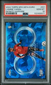 2023-24 Topps Sapphire UEFA Euro Lamine Yamal Infinite Sapphire Case Hit PSA 10 - Picture 1 of 2