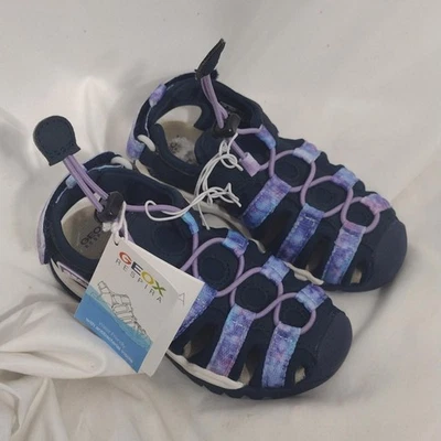NWT Geox Navy And Violet Borealis Water Sandal toddler Girls Size 10 - Image 1 of 4