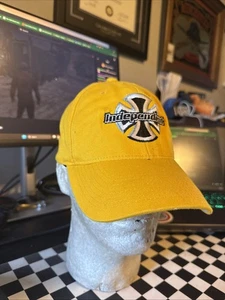 Vintage Independent Truck Co Yellow Ball Cap Trucker's Hat Flexfit Size S-M CCS - Picture 1 of 11