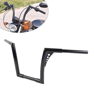 12'' Rise 1-1/4'' Ape Hangers Bars Handlebar Black For Harley Softail FLST FXST - Picture 1 of 9
