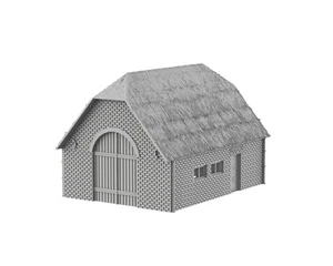 Small Barn - WWII02 3D PRINTED Wargame Terrain Bolt Action - Imagen 1 de 6