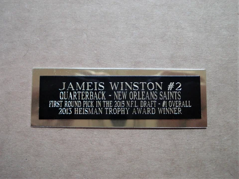 Jameis Winston Football Card New Orleans Saints Card Plaque Nameplate 1" X 3" Cover