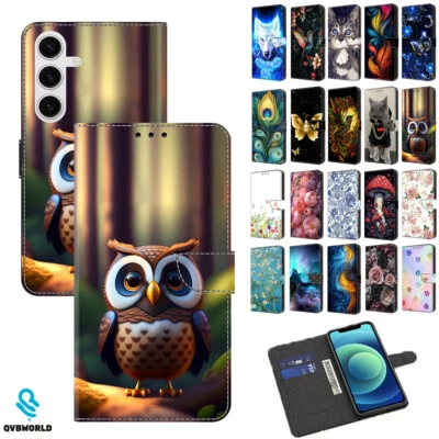 Patterned Wallet Flip Case Stand Cover for Samsung A05 A05S A15 A25 A35 A55 A16 - Image 1 of 4