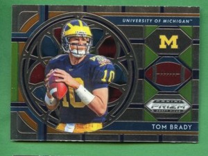 TOM BRADY 2019 DRAFT PICKS PRIZM STAINED GLASS BASE CARD MICHIGAN WOLVERINES