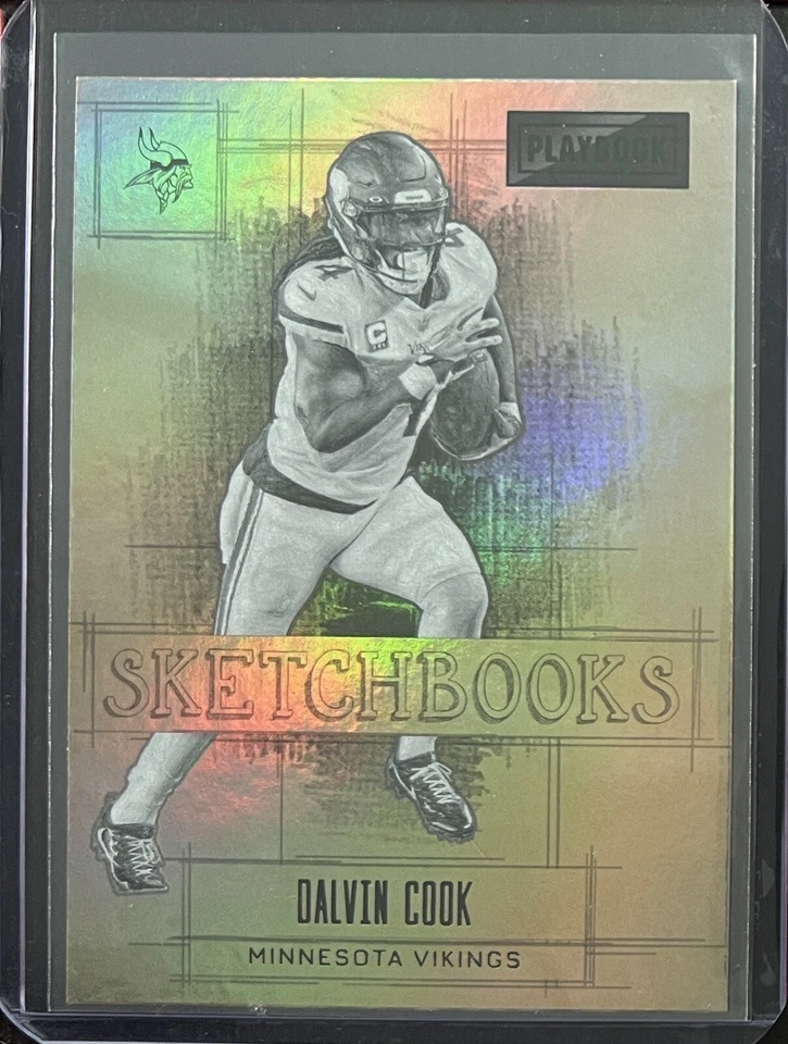 2022 Panini Playbook Dalvin Cook Sketchbooks Insert Vikings #14 - Image 1 of 2
