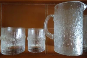 Attrice francese Estate-Set vintage Scandinavia metà secolo brocca bicchieri - Foto 1 di 1