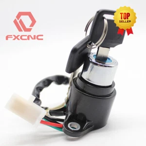 Motorcycle Ignition Switch Lock Key For VTX1300S 2003-2007 VTX1300C 04-09 4plugs - Picture 1 of 4