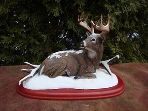 Danbury Mint The White-Tailed Deer Sculpture Collection "Winter Stag" BESCHÄDIGT! - Bild 1 von 13