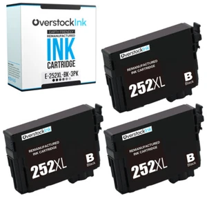 3PK Compatible OSI 252XL Ink Black Cartridge for Epson Workforce WF-7110 WF-7210 - Picture 1 of 1
