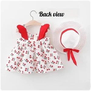 Baby Pretty Summer Dress With Hat - Picture 1 of 6