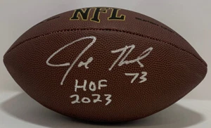 Browns JOE THOMAS Signed Wilson Replica Brown Football AUTO w/ "HOF 2023" - JSA - Picture 1 of 2