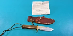 Randall Knives Model 28 Stainless Woodsman Knife Green Micarta Handle + Sheath - Picture 1 of 12