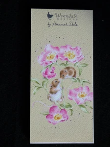WRENDALE Magnetic Shopping Pad -MOUSE WHISPERS mice on rose bush by Hannah Dale - Picture 1 of 4