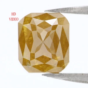 2.01 CT Natural Loose Emerald Shape Diamond 7.75 MM Yellow Color Diamond LQ9423 - Picture 1 of 8