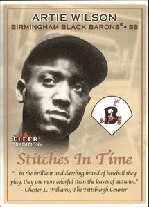 2001 Fleer Tradition Stitches in Time #ST24 Artie Wilson - NM-MT