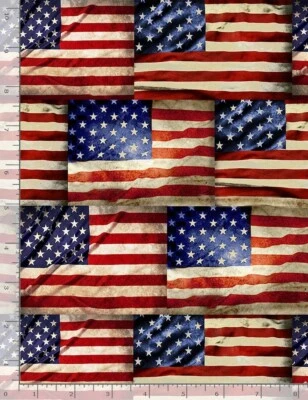 Patriotic Fabric - Packed American Flag - Timeless Treasures YARD - Image 1 of 2