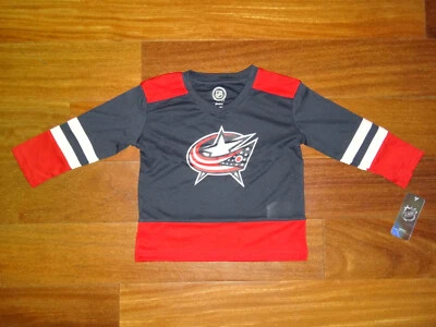 Toddler 2T-4T Columbus Blue Jackets NHL V-Neck Hockey Jersey NWT - Image 1 of 3