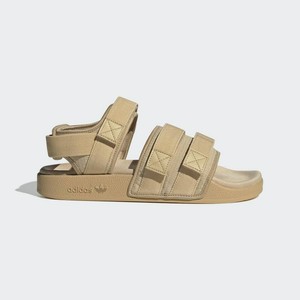 beige adidas slides