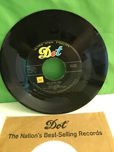 Pat Boone, Why Baby Why / I'm Waiting Just For You (Dot Records) 45 RPM - Picture 1 of 9