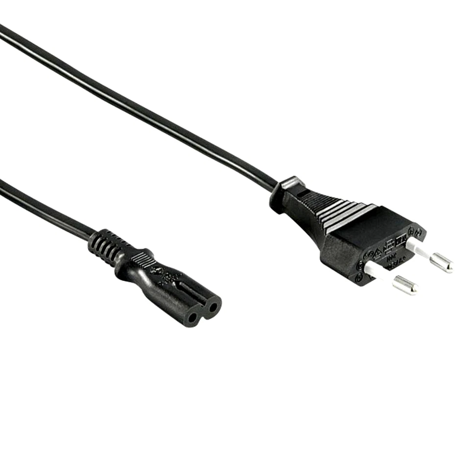 3m Netzzuleitung Eurostecker Meter Stromkabel Netzkabel schwarz Druckerkabel - Bild 1 von 1