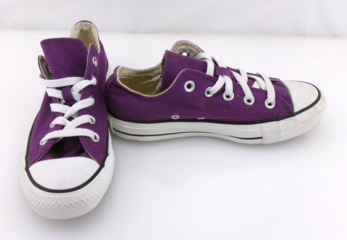 Scarpe Converse Chuck Taylor Double Ox Viola Bianco Sneakers Mismatch Donna 6 5