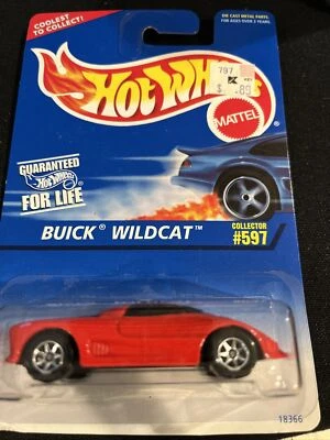 Buick Wildcat 1995 Hot Wheels rojo 7 velocidades coleccionista #597 nuevo en paquete nuevo en stock Foto 1 de 2