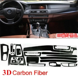 3D Carbon Fiber Pattern Interior Trim Stickers Fit For 2011-17 BMW 5 Series F10 - Picture 1 of 15