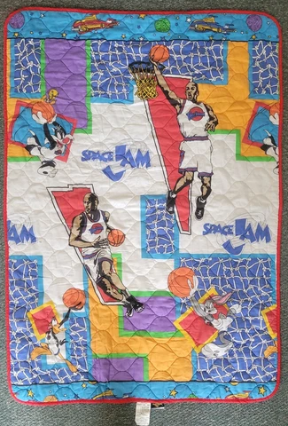 1996 Space Jam Michael Jordan Blanket/Throw~Looney Tunes~Warner Bros~Tune Squad Cover