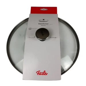 Glasdeckel Fissler mit Edelstahlkopf Kaltgriff Durchmesser 28 cm Höhe 8 cm - Bild 1 von 7