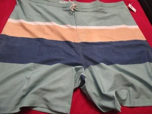 Old Navy Mens Swim Trunks Shorts Multi Stripe 8” Inseam Size 54 NWT - Picture 1 of 5