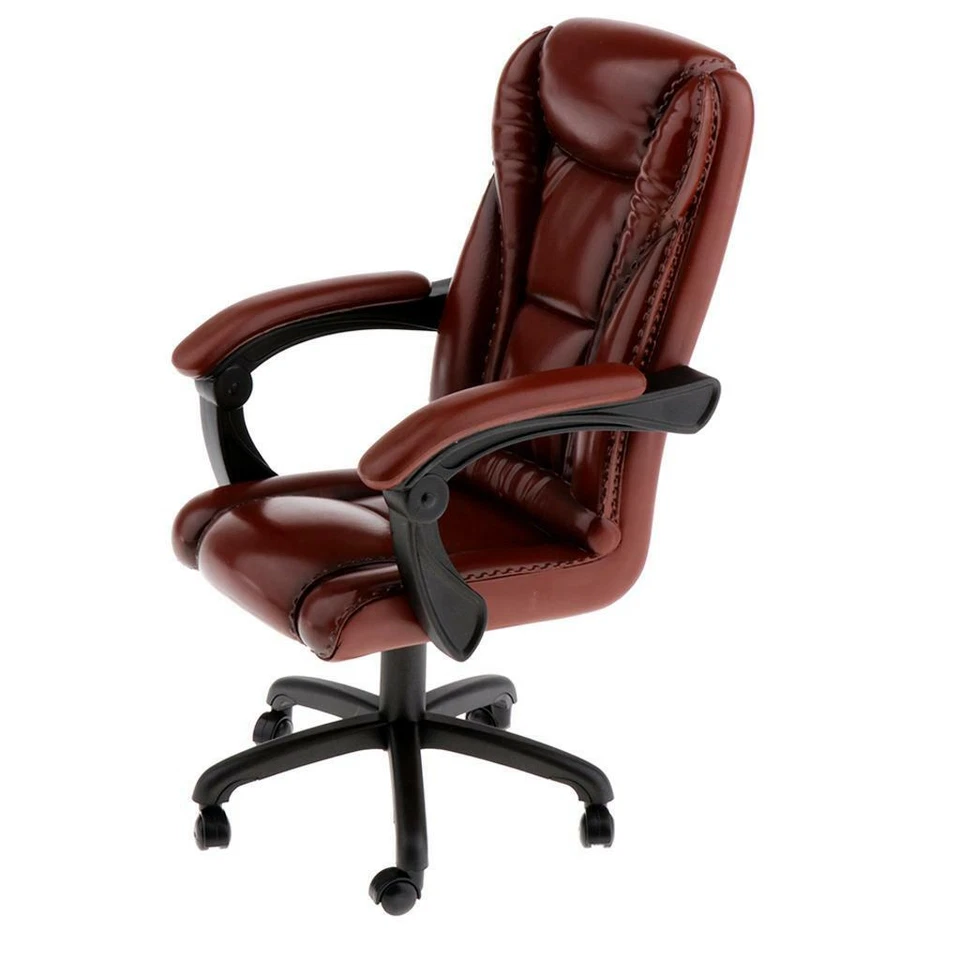 Modello Giocattolo Sedia Girevole Da Ufficio, Sedia Da Scrivania in Plastica 1/6 - Immagine 1 di 1