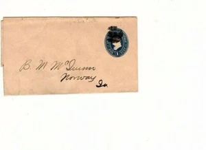 USA 1892 Entire Cover to NORWAY  U69/W303 (MB17 - Bild 1 von 1