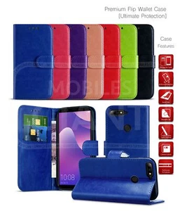 Für Huawei Y6 2018 Wallet Case Kartenfach Book Cover PU Leder Handy Hülle - Bild 1 von 44