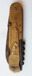 Canif couteau multifonctions ART NOUVEAU vers 1910 Mouton berger ancien - Picture 1 of 4